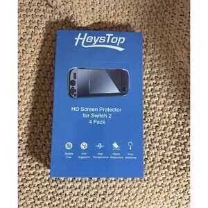 Nintendo Switch 2 HD Screen Protector 4 Pack Anti Scratch Bubble Free Gamer